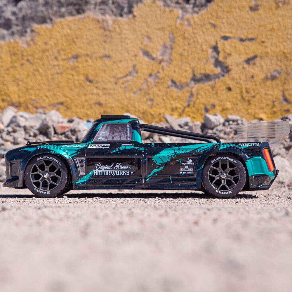 Arrma RC Car INFRACTION 4X4 Street Bash 3S BLX 1:8 Resto-Mod Truck Teal Arrma RC Car INFRACTION 4X4 Street Bash 3S BLX 1:8 Resto-Mod Truck Teal