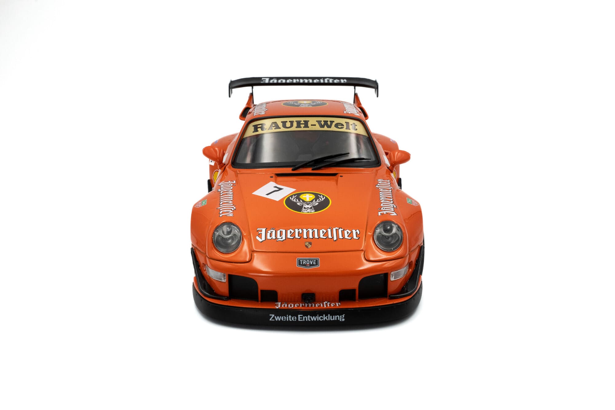 Solido RWB 911 Jaegermeister Orange Standmodellauto im Massstab 1_18