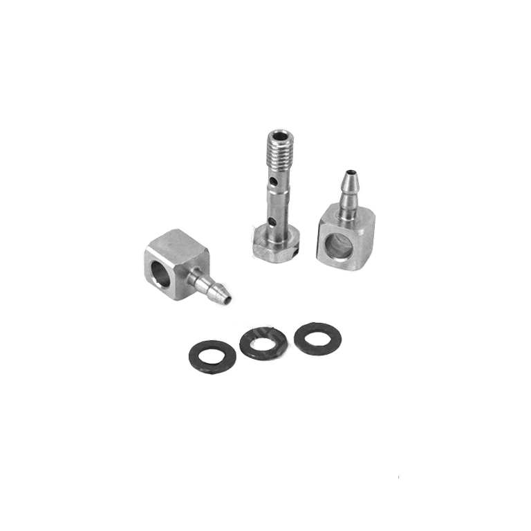 Lesu Hydraulik Doppel-Nippel Winkel M3 für 2,5/1,5mm Schlauch