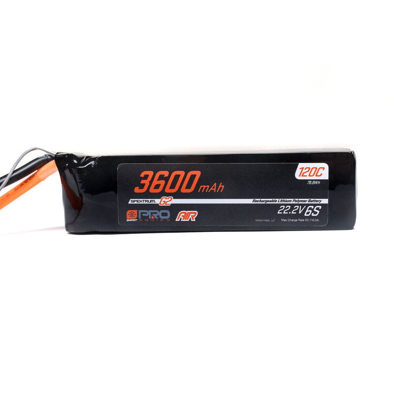 Spektrum Lipo Akku 22_2V 3600mAh 6S 120C Smart G2 Pro Air IC5 - RC-Zubehoer