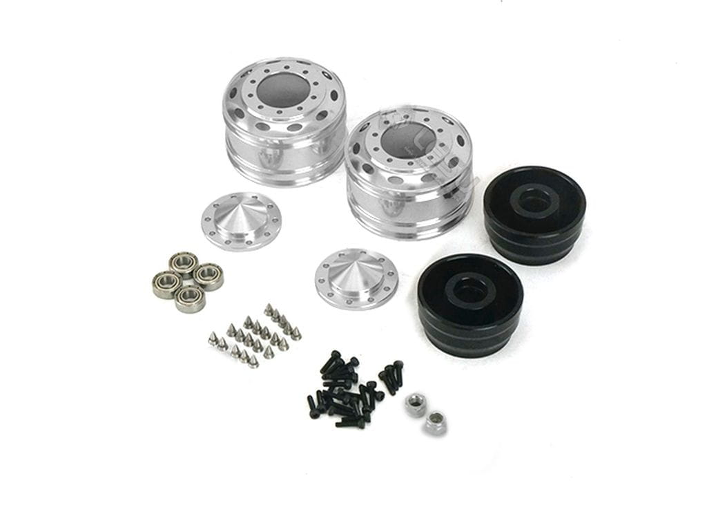 Lesu 1_14 Alufelgen US vorne breit fuer Vorderachse mit Kugellager - RC-Zubehoer