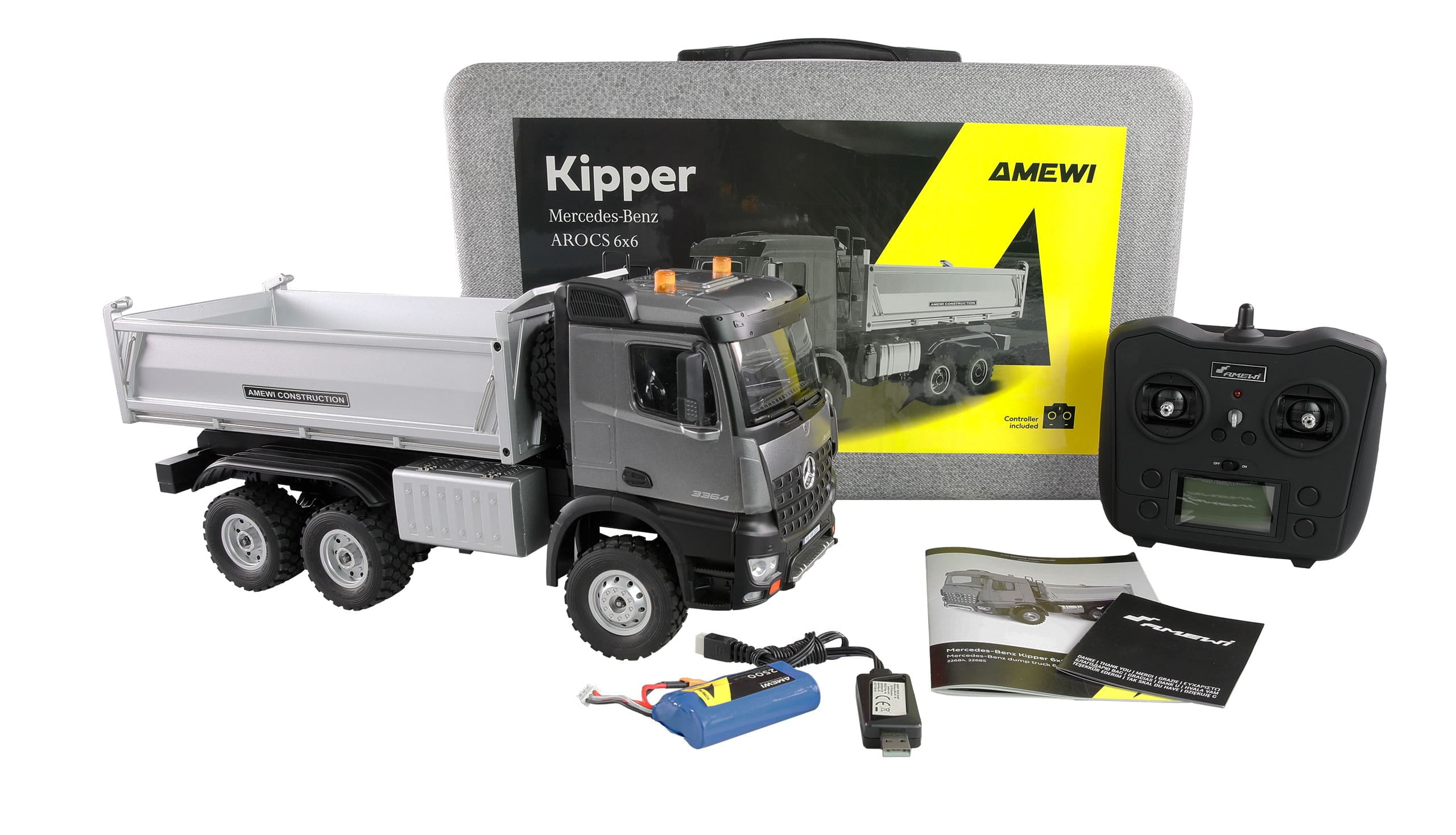 Mercedes-Benz Arocs 6x6 Kipper 1_14 RTR anthrazit