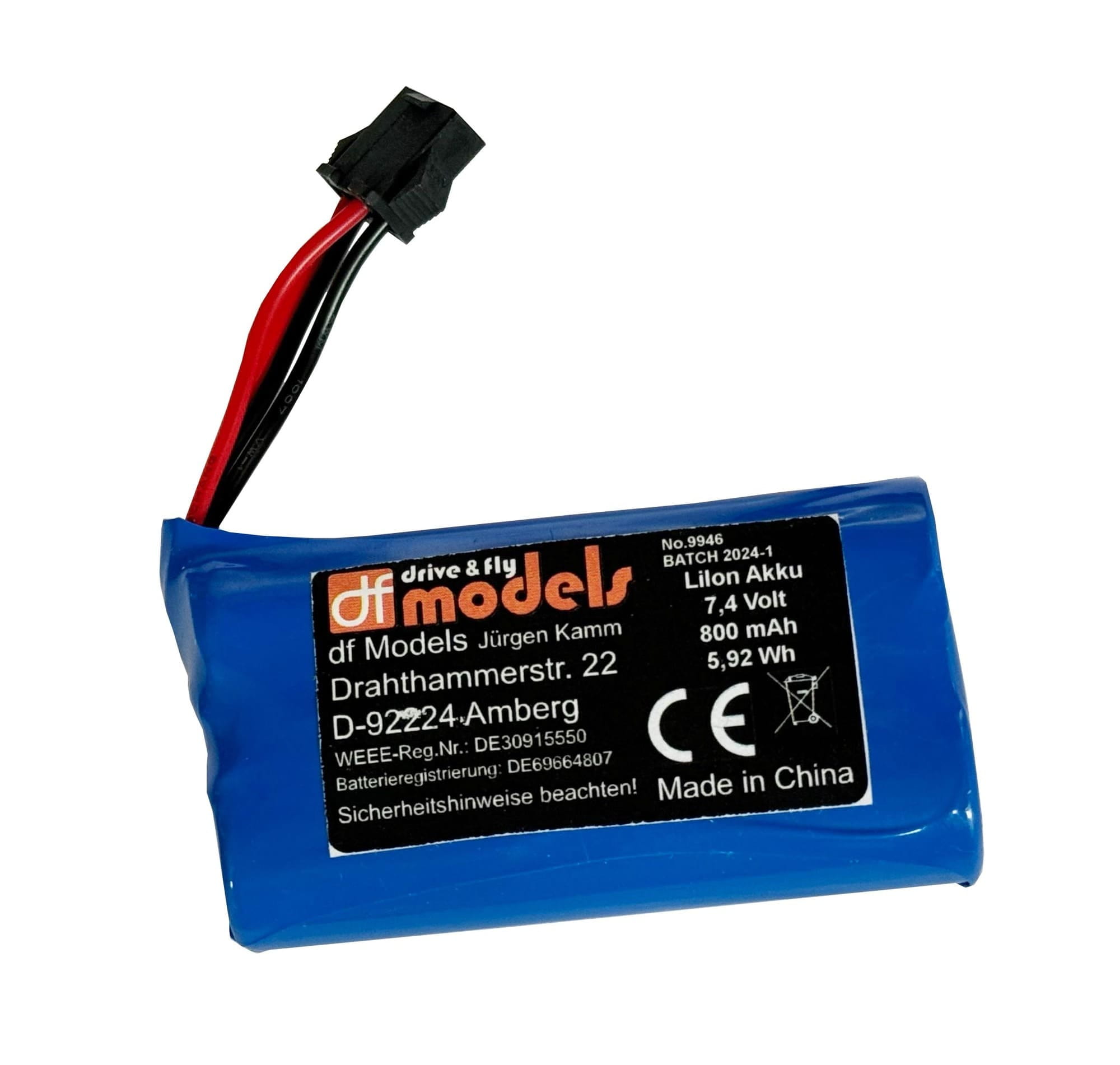 DF Models LiIon Akku 7,4 Volt 800 mAh