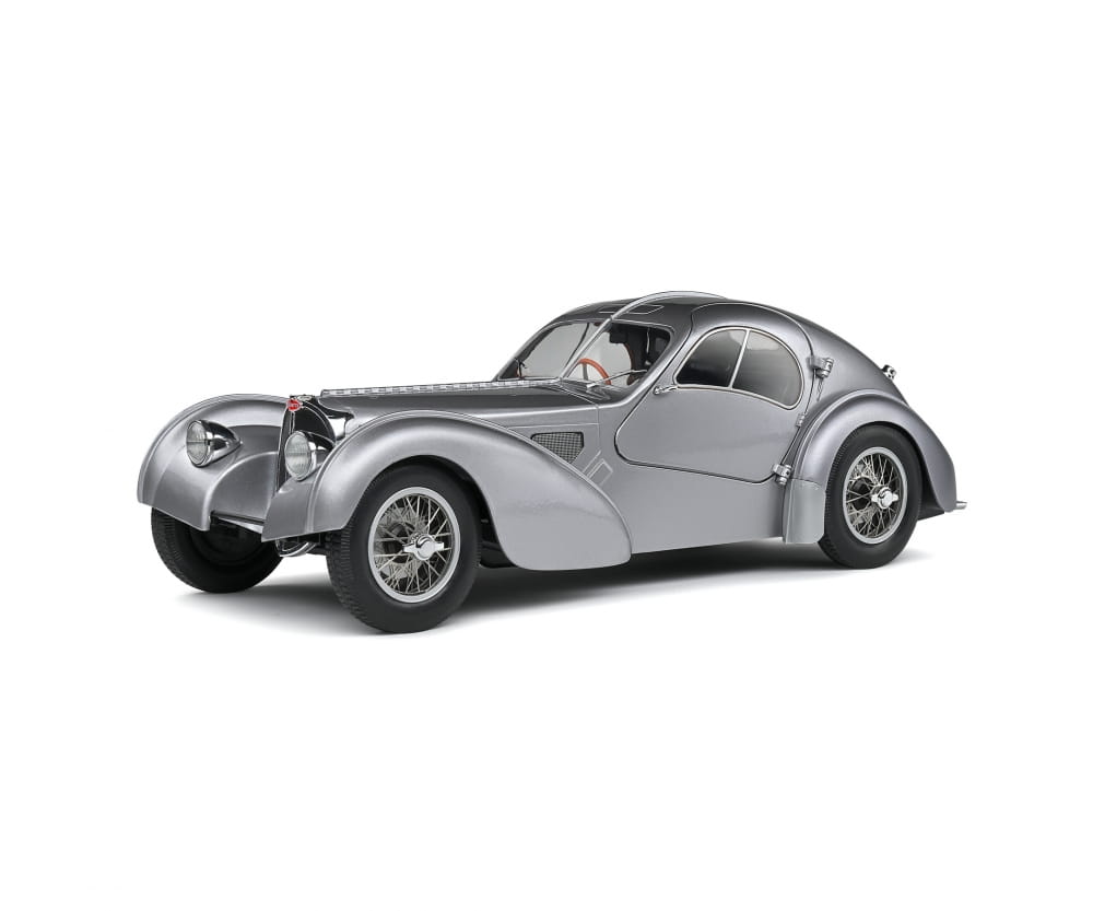 Solido Bugatti Type 57 SC Atlantic Mattsilber Modellauto 1_18