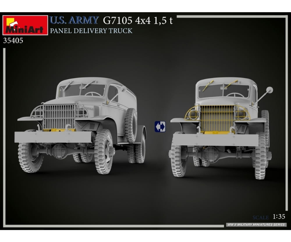 Plastikmodellbau von Miniart 1-35 us 4x4 g7105 1 5to lieferwagen