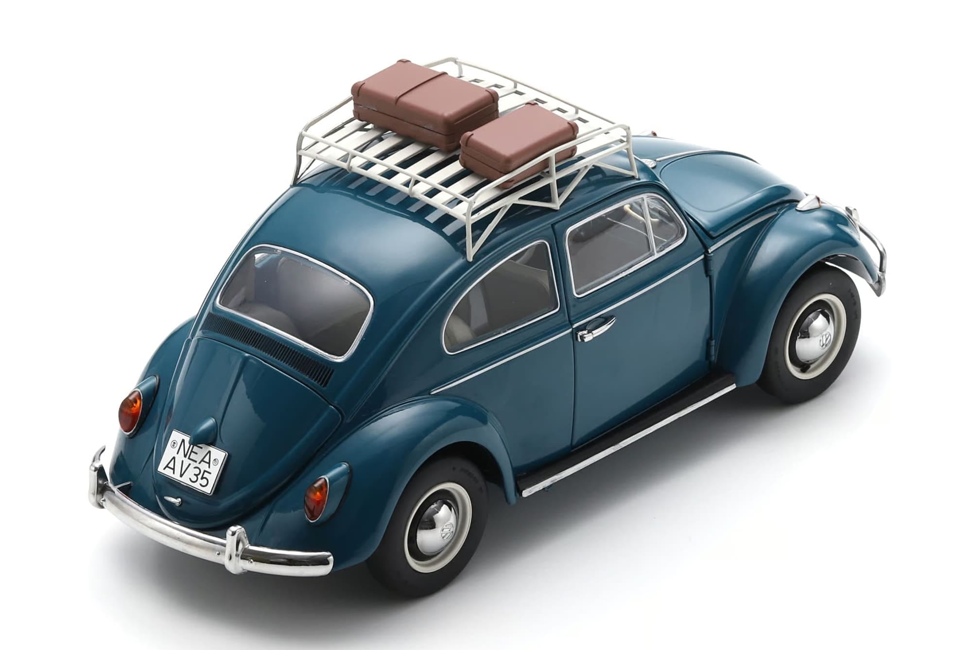 Schuco VW Kaefer 1963 mit Gepaecktraeger 1_18 Sammlermodell