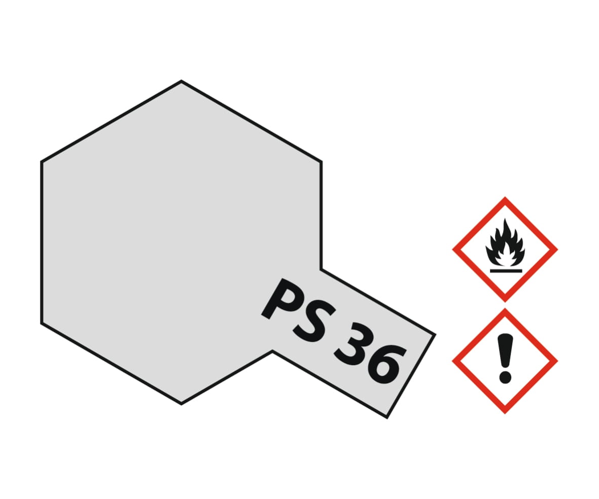 Tamiya PS-36 TRANSLUCENT SILBER Sprühfarbe 100ml für Polycarbonat ( Lexanfarbe )