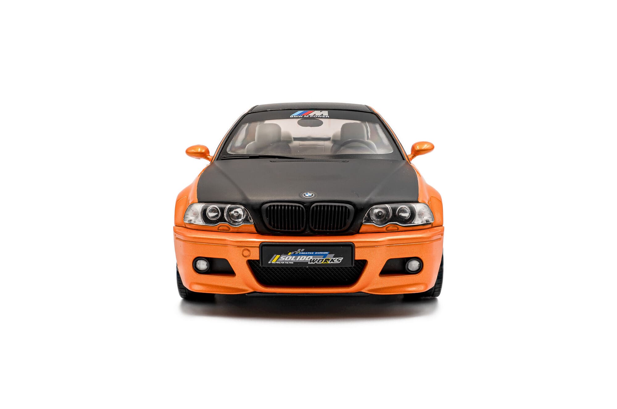 Solido BMW E46 M3 Coupe Orange Standmodellauto im Massstab 1_18