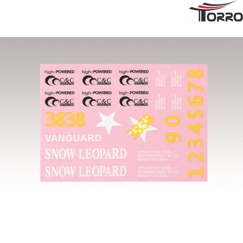 Torro Panzer Panther M26 Snow Leopard - Ersatzteil - Aufkleber-Set _ Decals - RC-Zubehoer