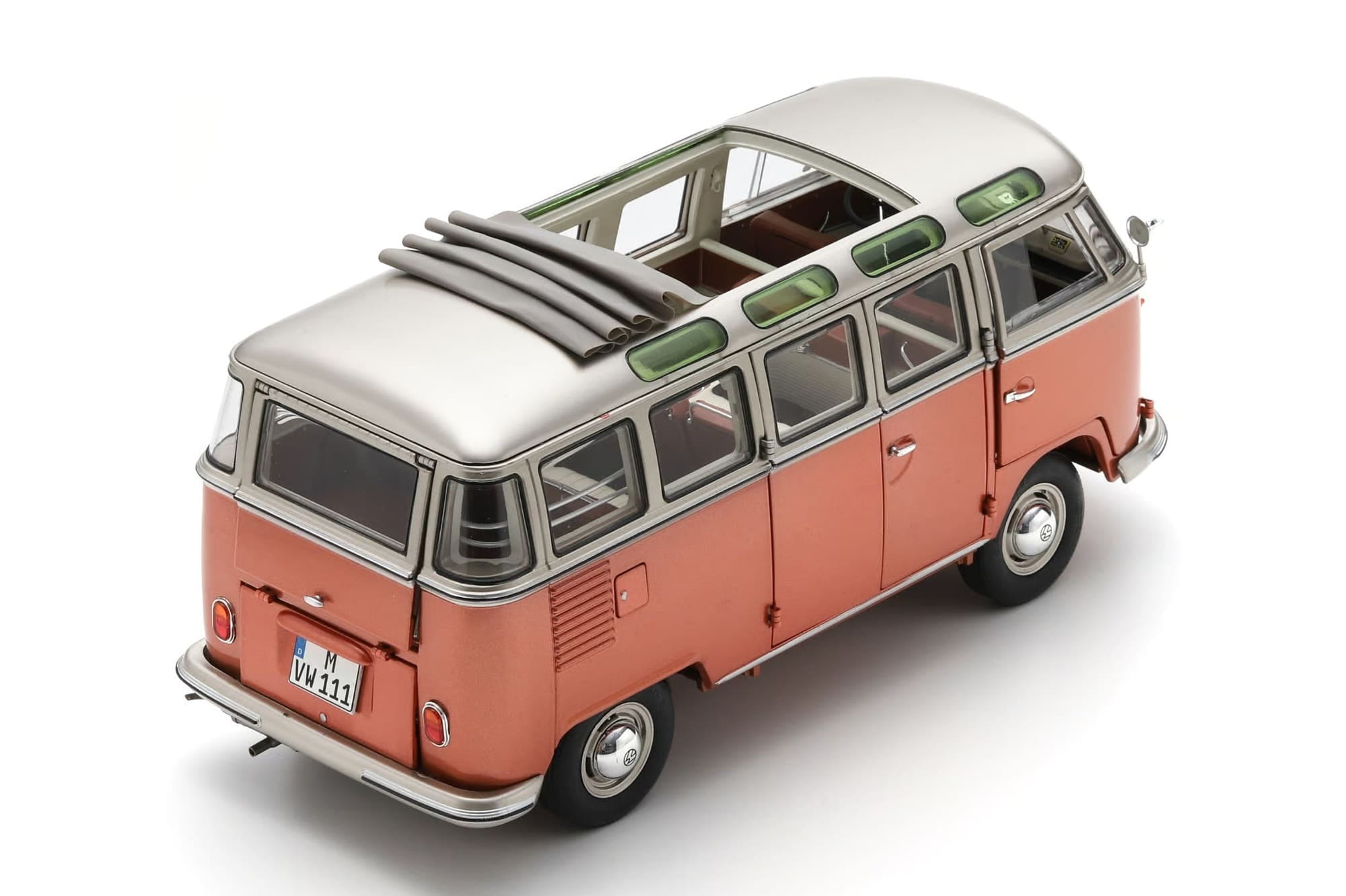 Schuco VW T1 Samba 1962 Orange_Metallgrau 1_18 Sammlermodell