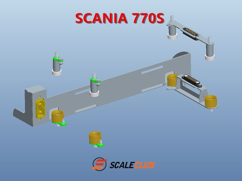ScaleClub 1:14 Magnet-Verschluss m. Batteriehalter f. Dach Scania 770s