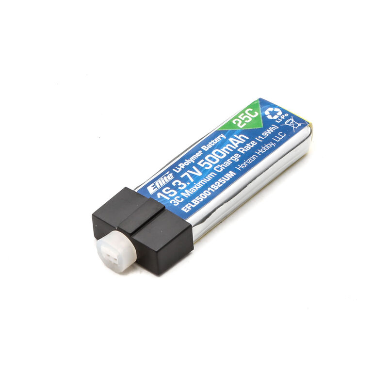 E-Flite 500mAh 1S 3,7V 25C Lipo Akku Hochstrom UMX 3C Charge