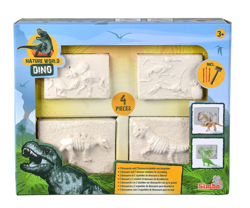 Simba Toys Dino Großes Ausgrabungsset, 4 Stück