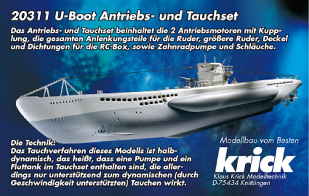 Krick U-Boot Antriebs- und Tauchset Krick U-Boot Antriebs- und Tauchset