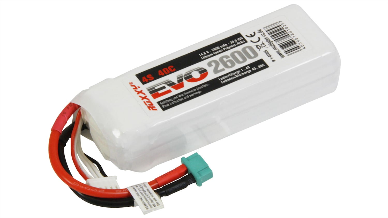 Multiplex ROXXY EVO LiPo Akku 18_5V 4S 2600M 40C 38_5 Wh - RC-Zubehoer