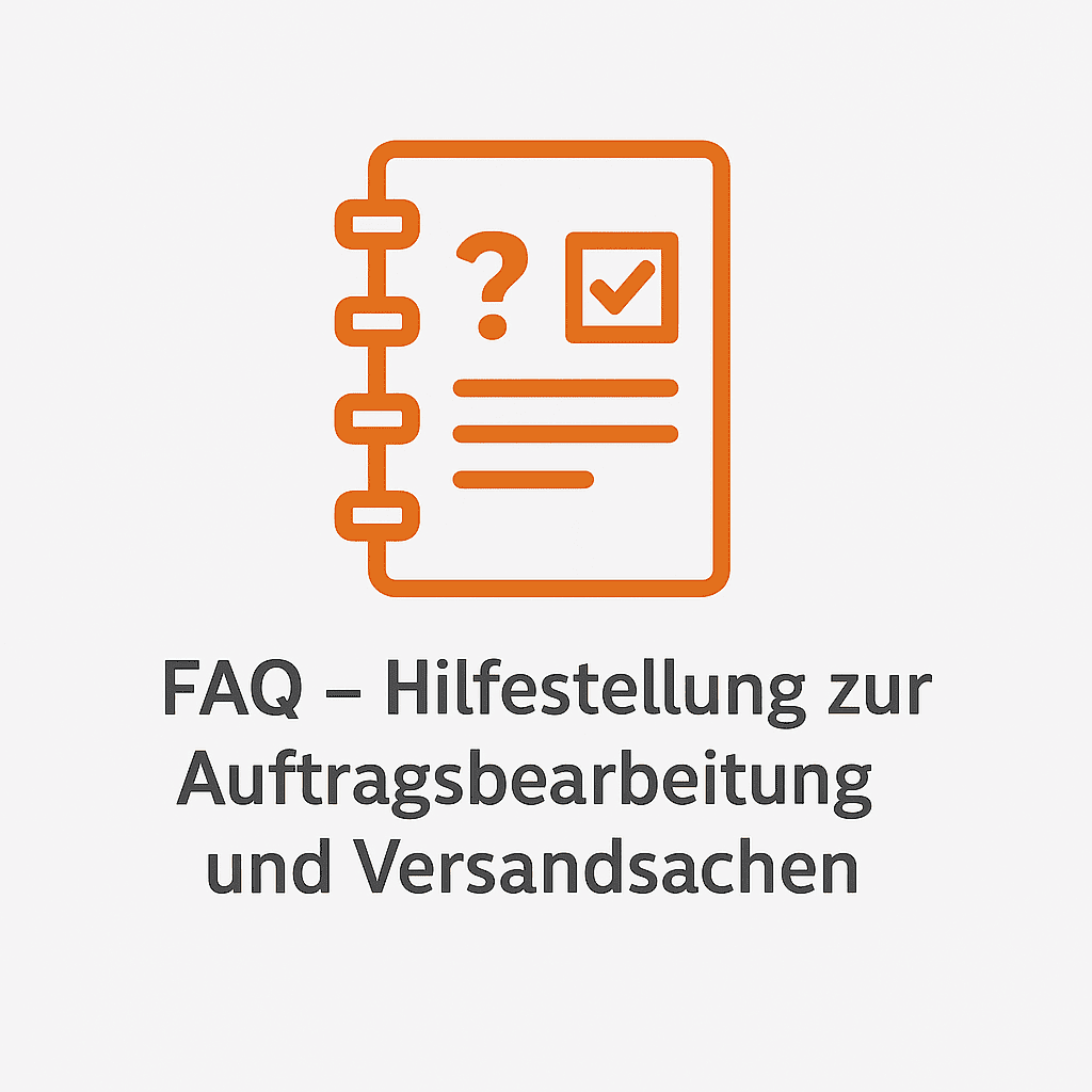 FAQ-Hilfestellung zu Auftragsbearbeitung und Versandproblemen