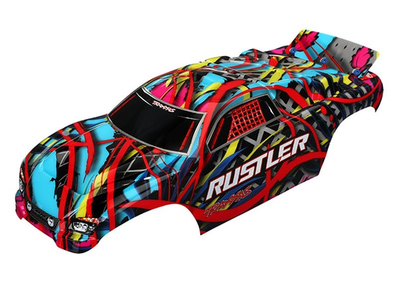 Traxxas Karosserie Rustler Hawaiian_ lackiert _ Decals - RC-Zubehoer