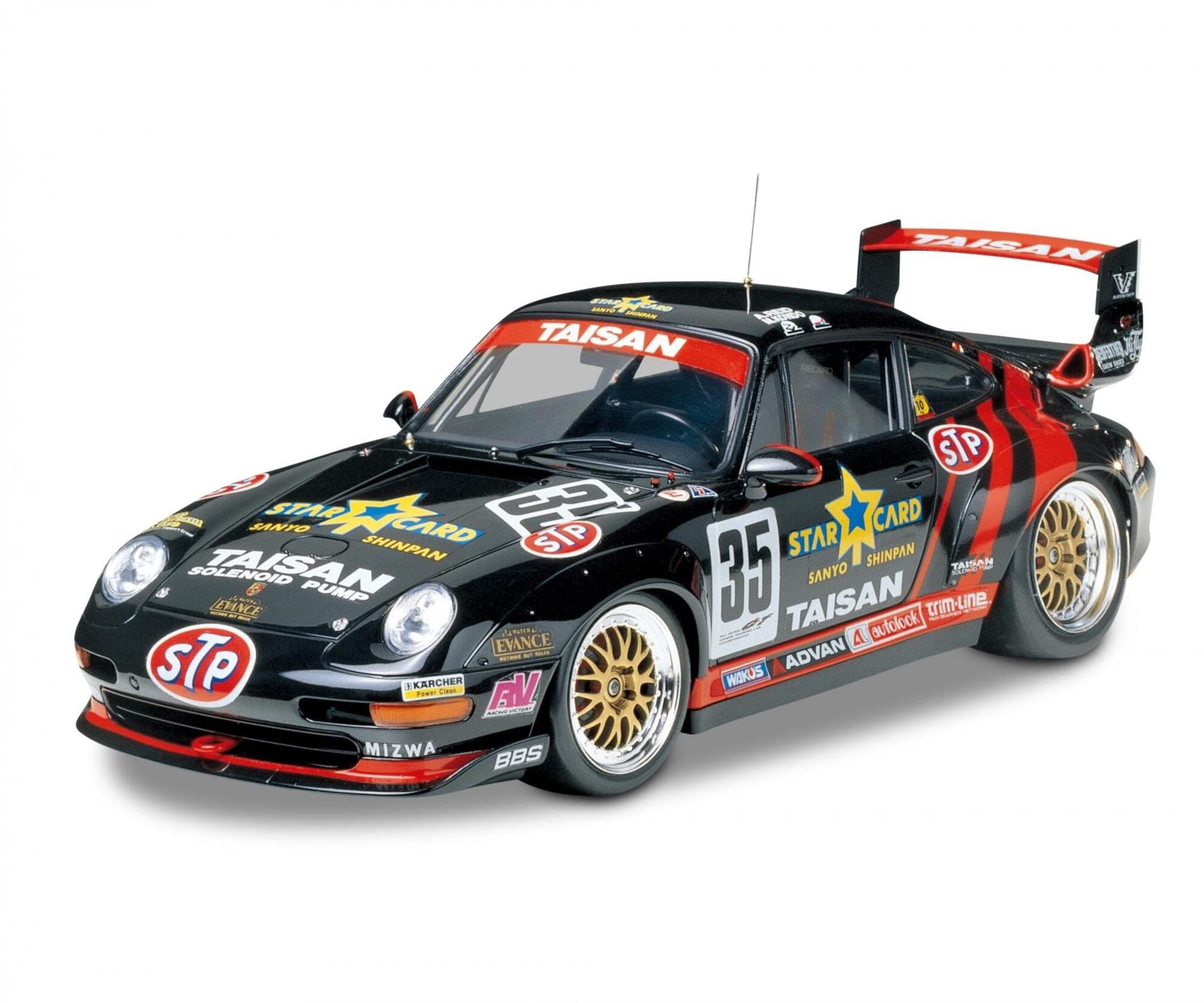 Tamiya 1_24 Taisan Starcard Porsche 911 GT2 '95 Modellbausatz mit detailliertem Innenraum und Spoile