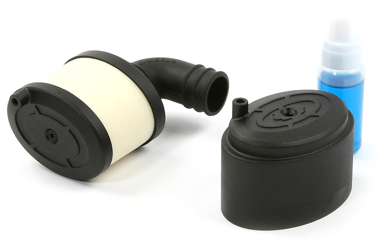 Robitronic Flacher Luftfilter mit Regenschutz und Oel Set 1_8 - RC-Zubehoer