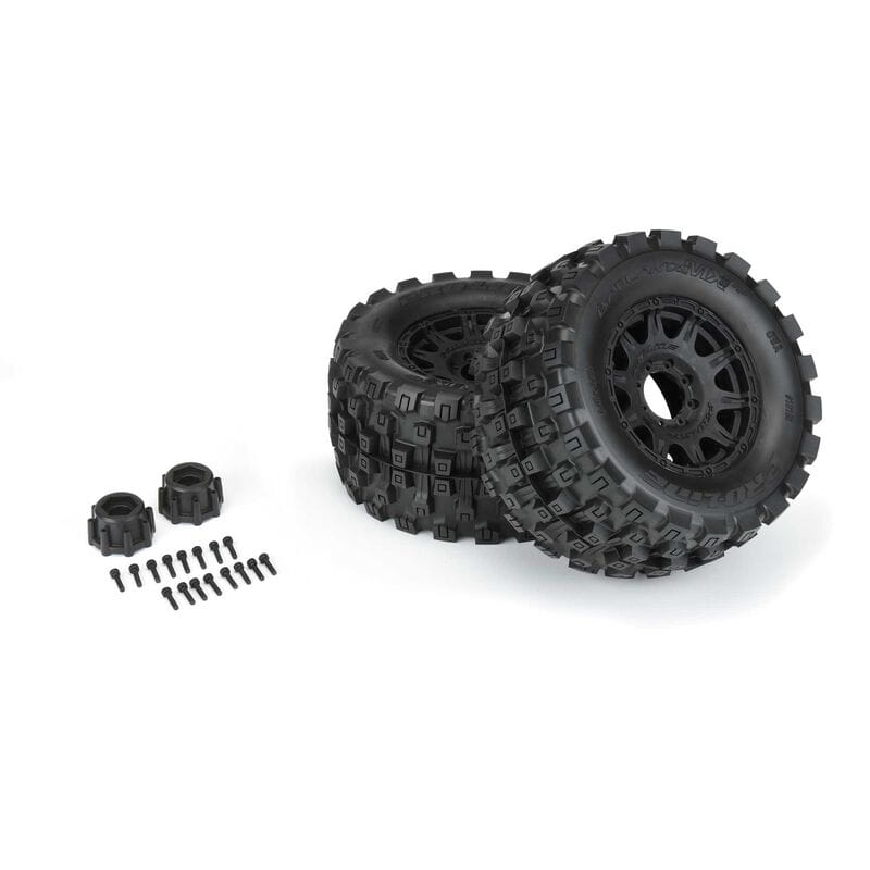 Proline Monstertruck Reifen Badlands MX38 HP 3.8 BELTD MTD Raid 17mm für Arrma Kraton Proline Monstertruck Reifen Badlands MX38 HP 3.8 BELTD MTD Raid 17mm für Arrma Kraton