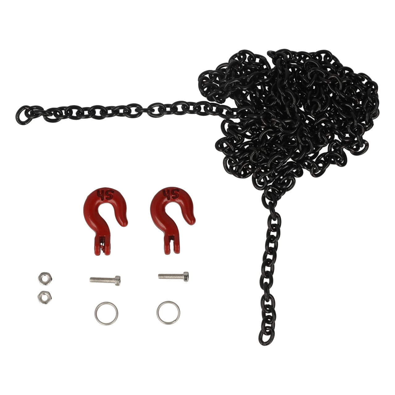 Robitronic Kette schwarz mit Schwerlasthaken - RC-Zubehoer