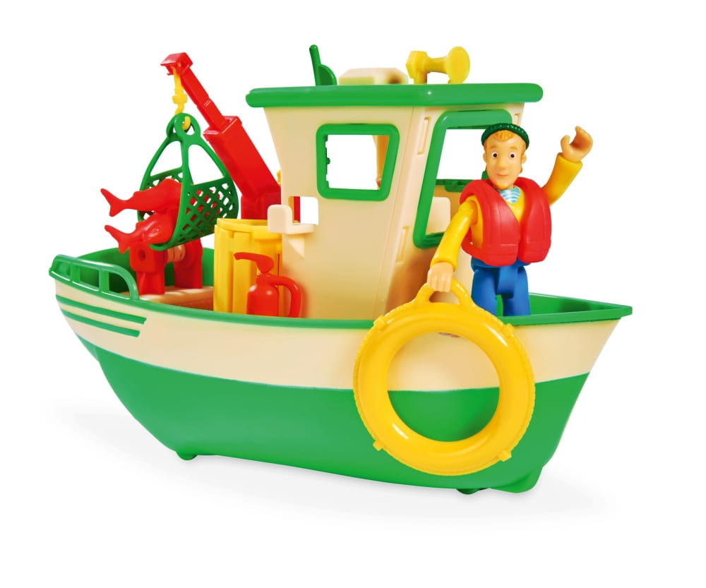 Simba Toys Feuerwehrmann Sam Charlies Fischerboot mit Figur