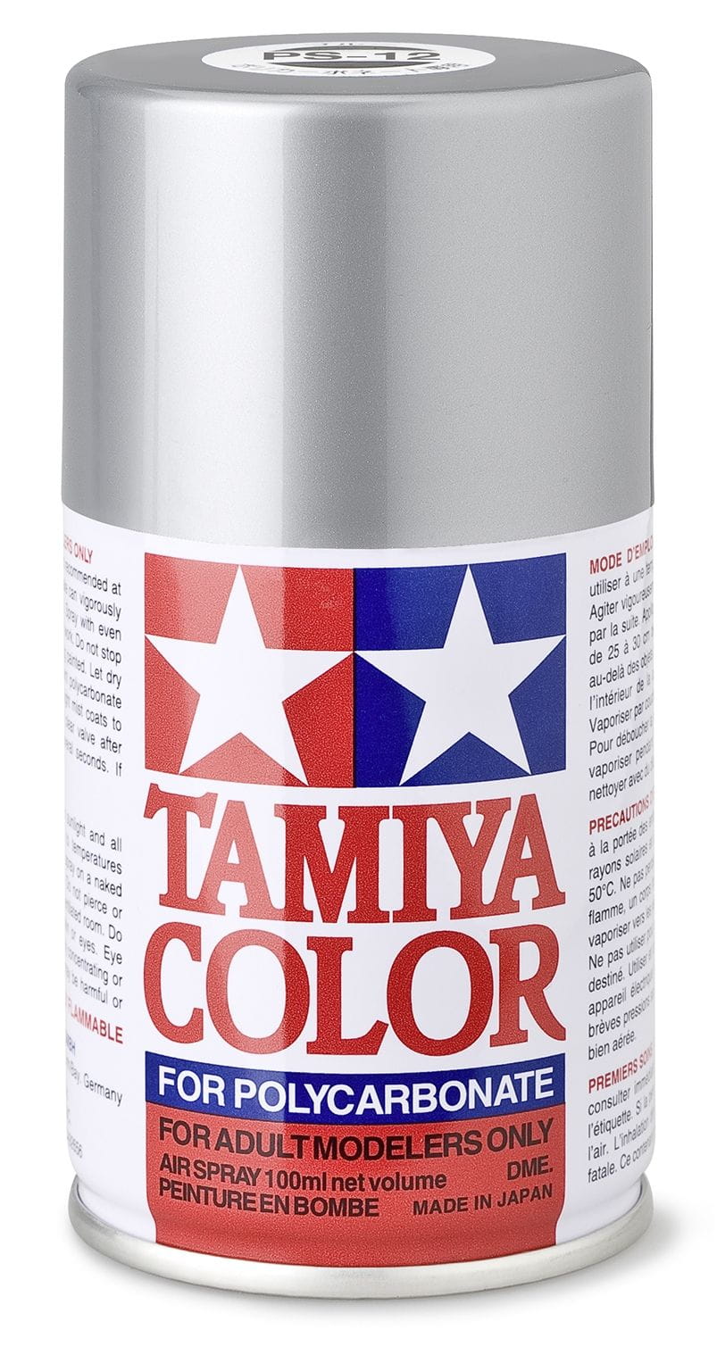 Tamiya PS-12 Silber Sprühfarbe 100ml für Polycarbonat ( Lexanfarbe )