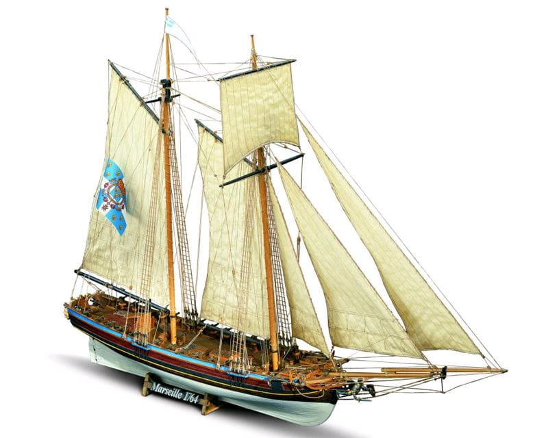 Marseille Schoner 1_64 Bausatz von Mamoli – Historisches Schiffsmodell