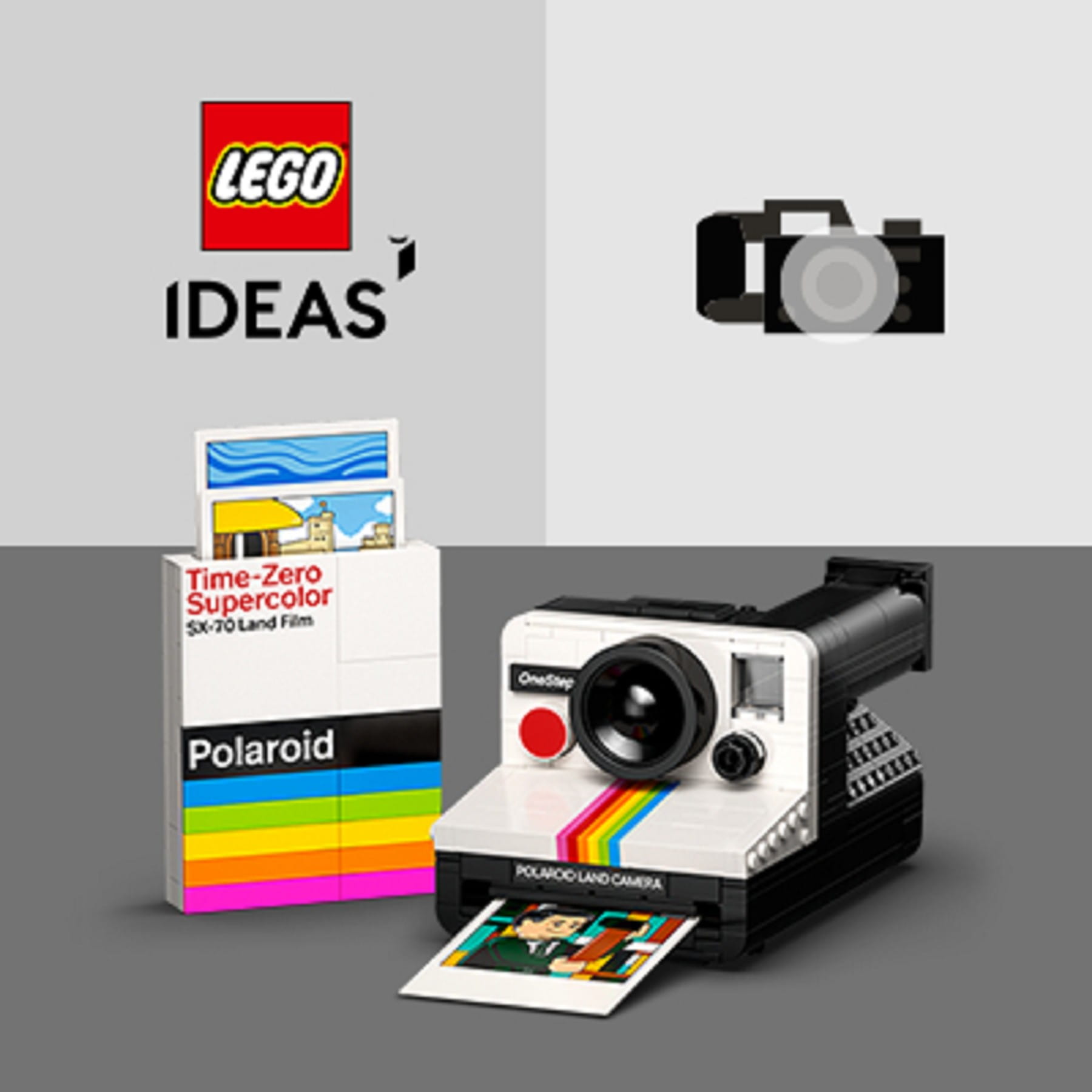 LEGO IDEAS Edition Polaroid Kamera OneStep SX-70 Sofortbildkamera LEGO IDEAS Edition Polaroid Kamera OneStep SX-70 Sofortbildkamera