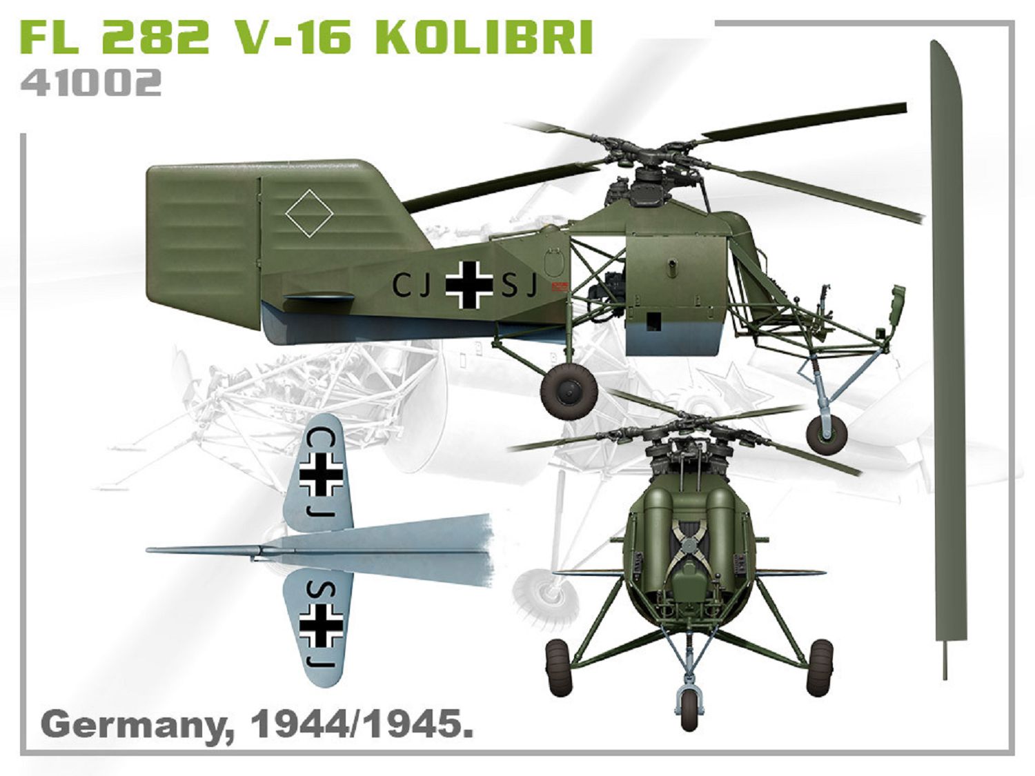 MiniArt 1_35 FL 282 V-16 Kolibri Hubschrauber Plastik Modellbau - RC-Zubehoer