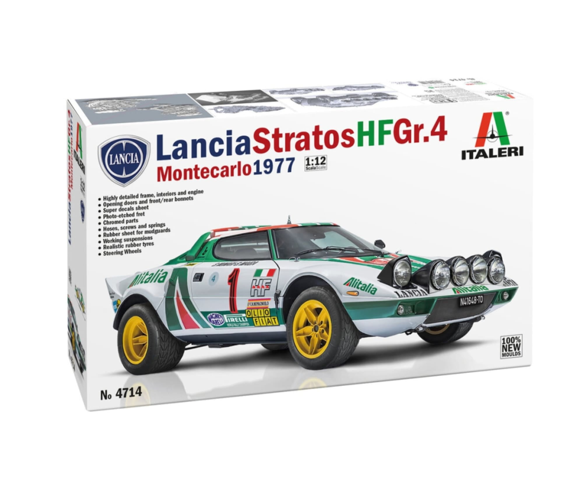 Italeri 1_12 Lancia Stratos HF Gr.4 Auto Modellbausatz