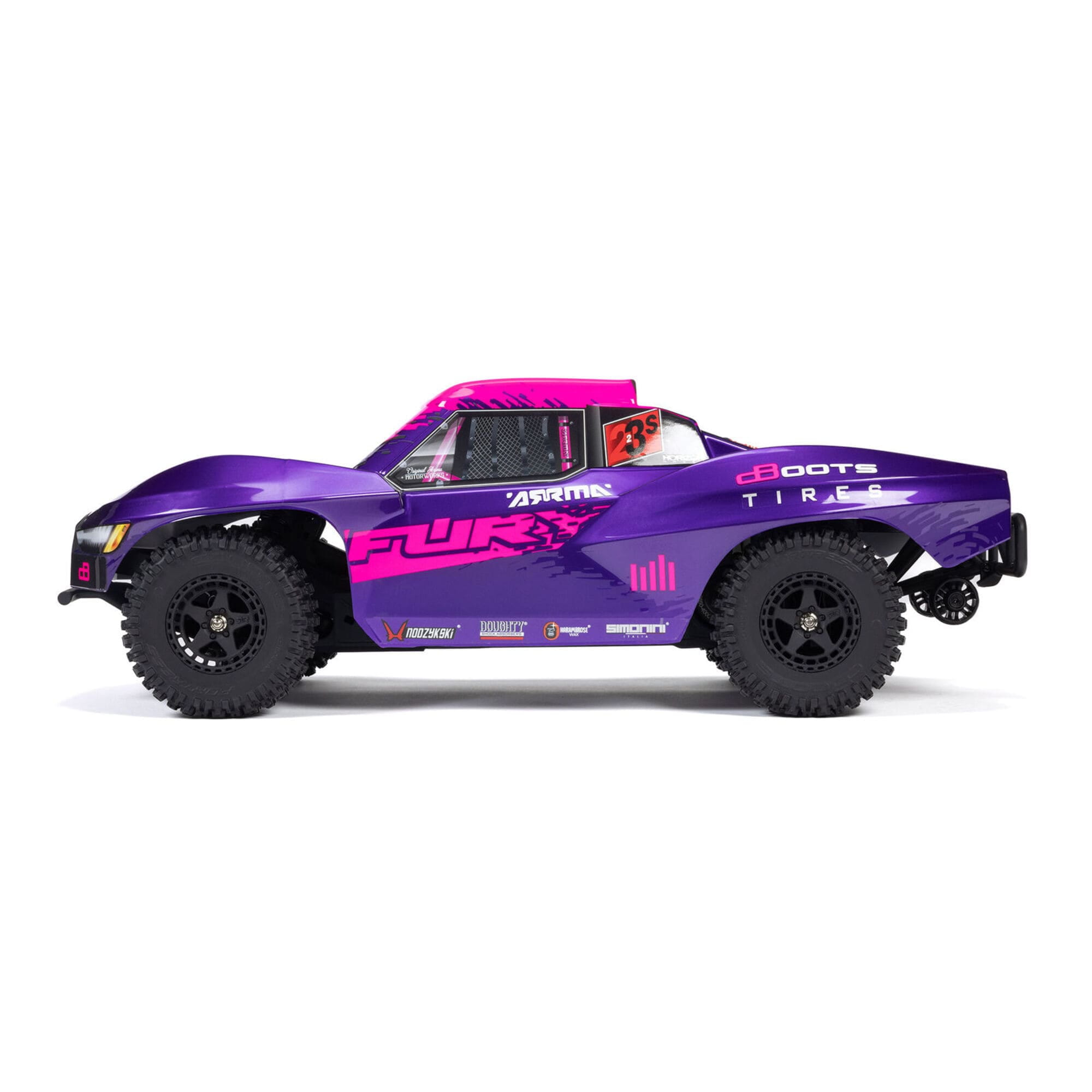 Arrma 1_10 FURY 223S DSC 2WD RTR Brushless Short Course Truck Lila Ersatzteil