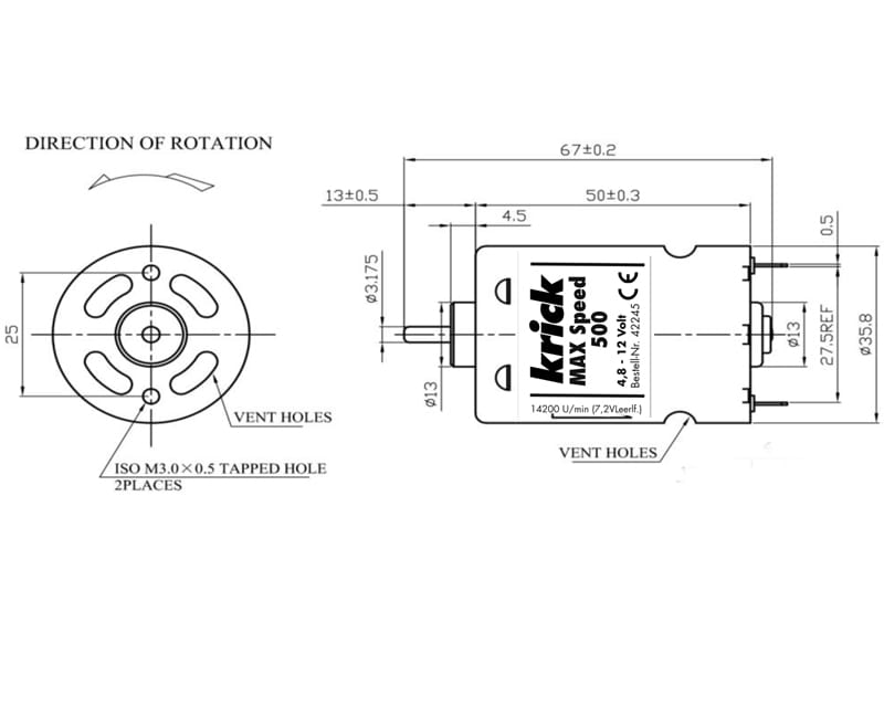 Krick MAX Speed 500 Elektromotor - RC-Zubehoer
