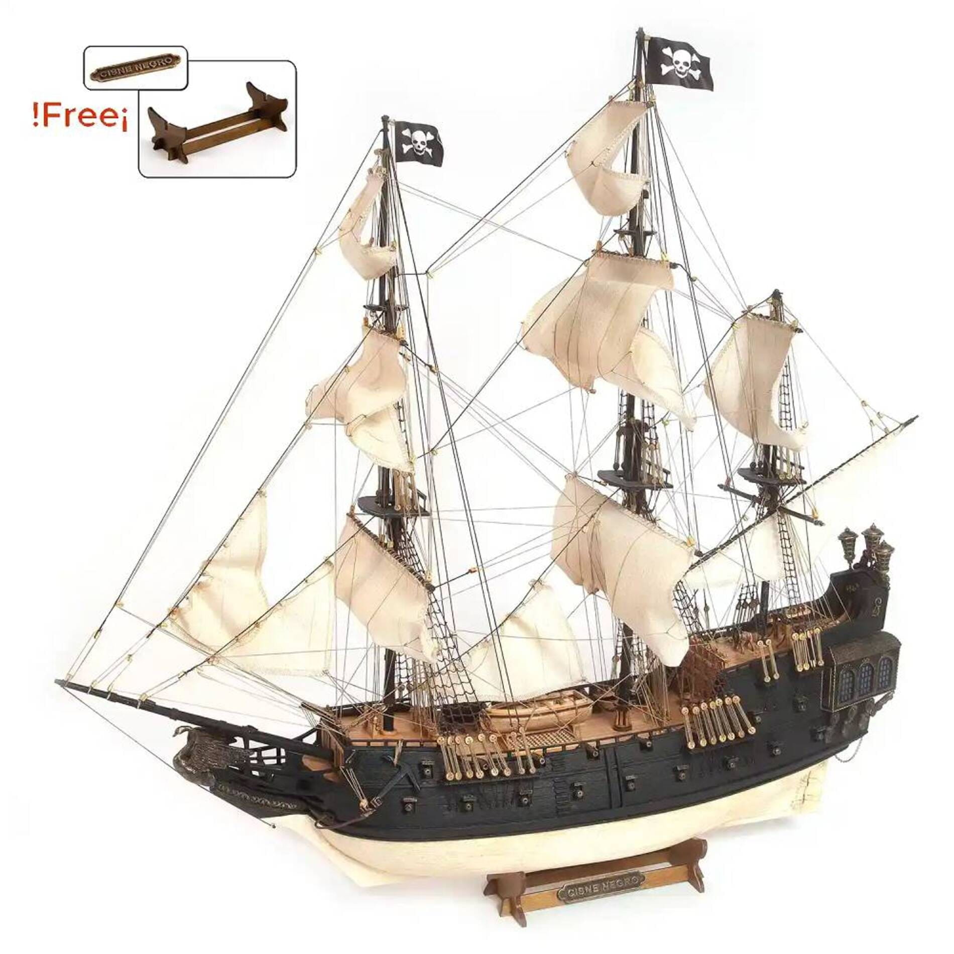 Black Swan Priratenschiff Holzbausatz 1_75 - Modellzubehoer