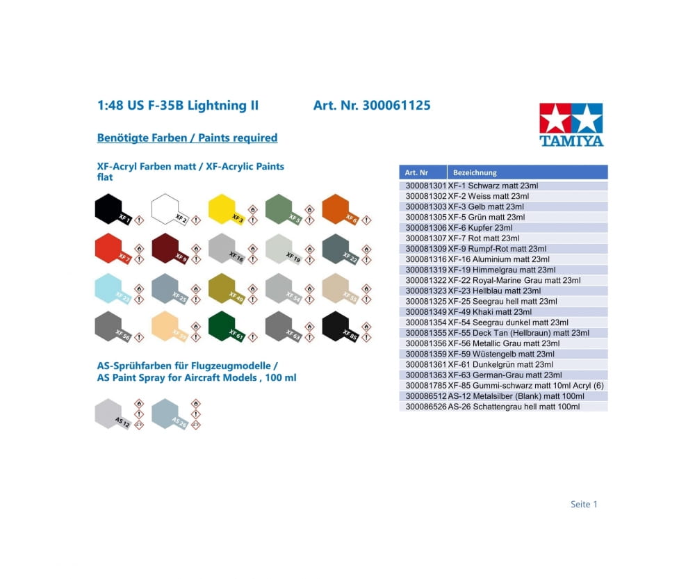 Tamiya 1_48 US F-35B Lightning II Plastik Modellbausatz - RC-Zubehoer
