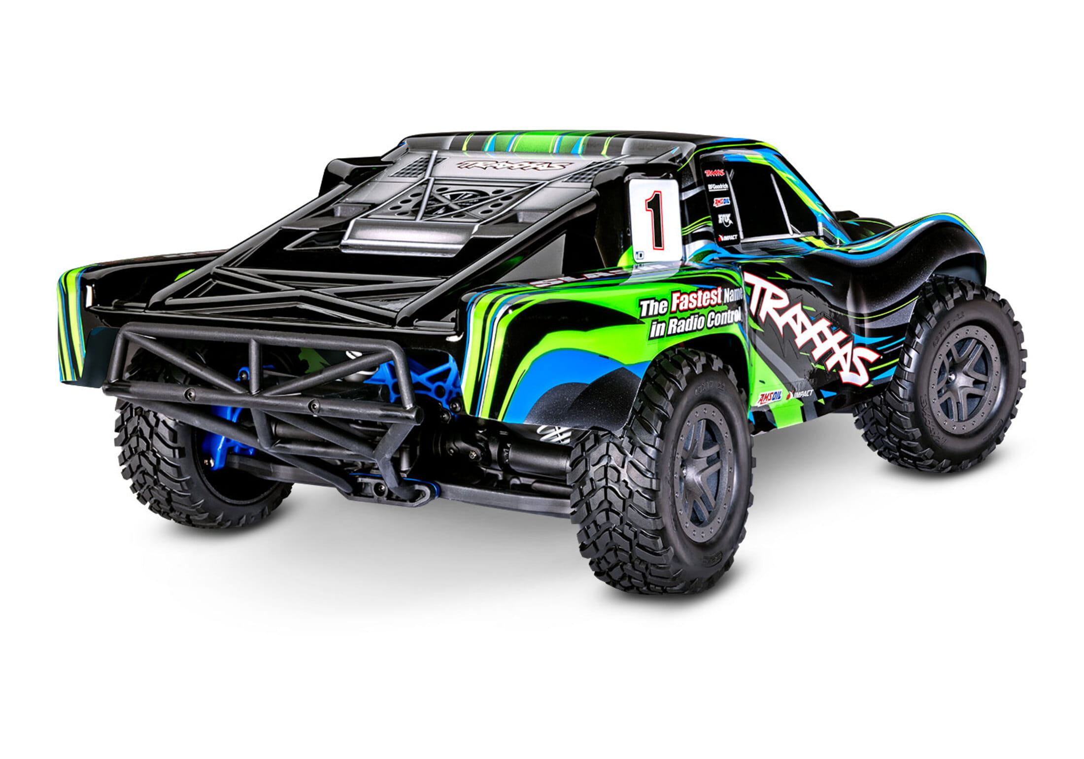 Traxxas RC Slash 4x4 Brushless 2S Short Course RTR grün 1:10 Traxxas RC Slash 4x4 Brushless 2S Short Course RTR grün 1:10
