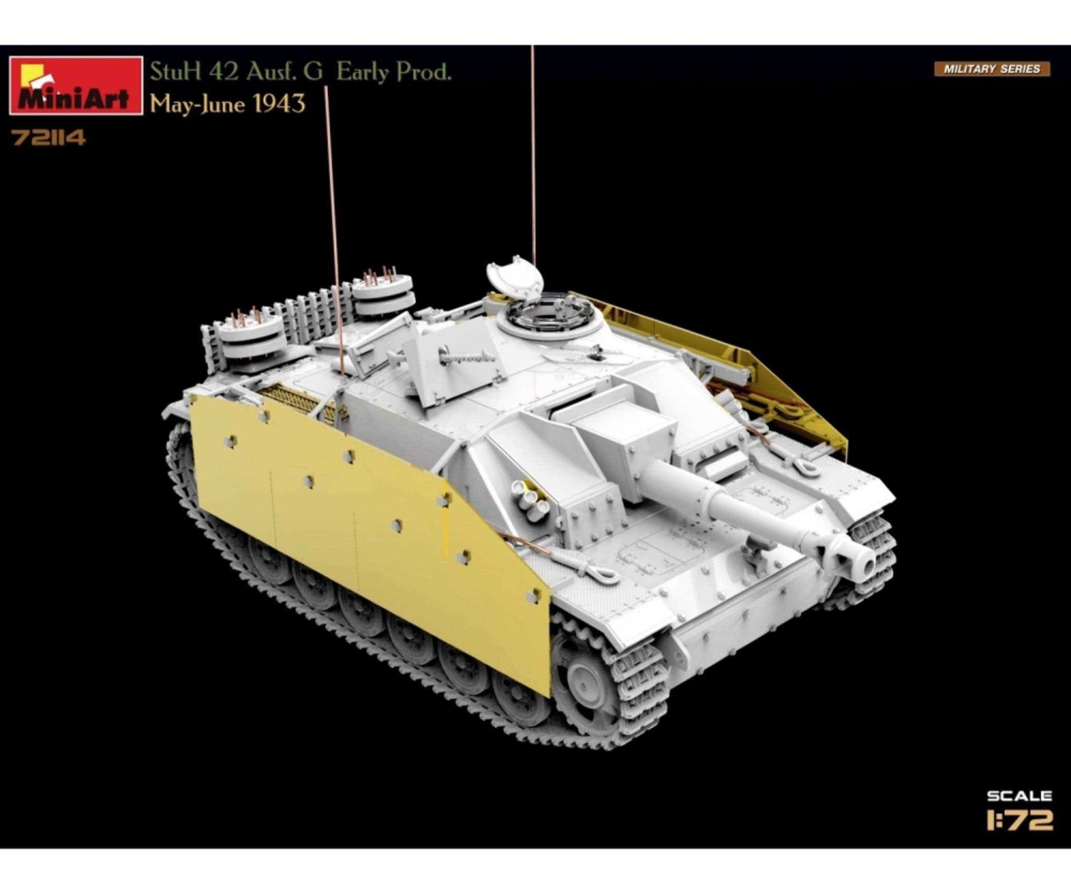 MiniArt 1_72 StuH 42 Ausf. G fruehe Produktion Plastik Modellbausatz - RC-Zubehoer