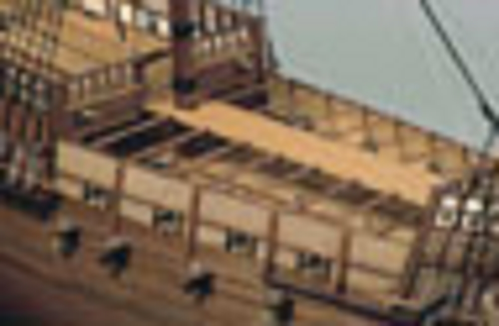 Mary Rose Modell-Baukasten im Massstab 1_80 mit detaillierten Holzteilen und Bauplaenen