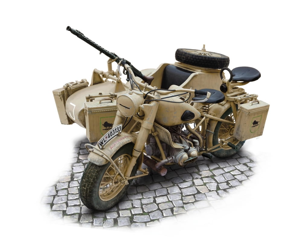 Italeri 1:9 Deut.Militärmotorrad mit Seitenwagen Italeri 1:9 Deut.Militärmotorrad mit Seitenwagen