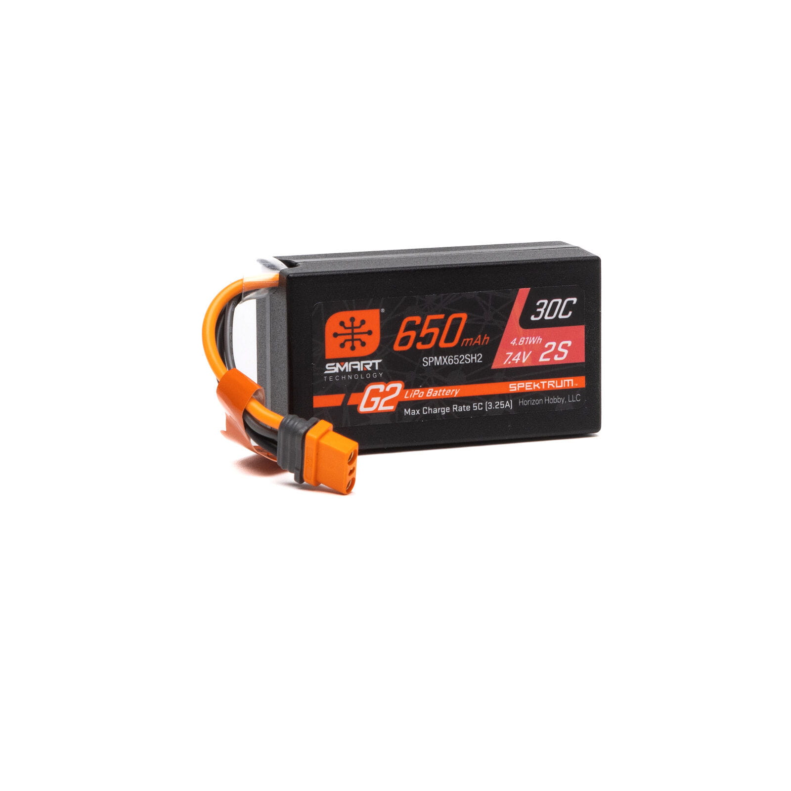 Spektrum Lipo Akku 7,4V 2S 650mAh Smart G2 30C IC2 Spektrum Lipo Akku 7,4V 2S 650mAh Smart G2 30C IC2