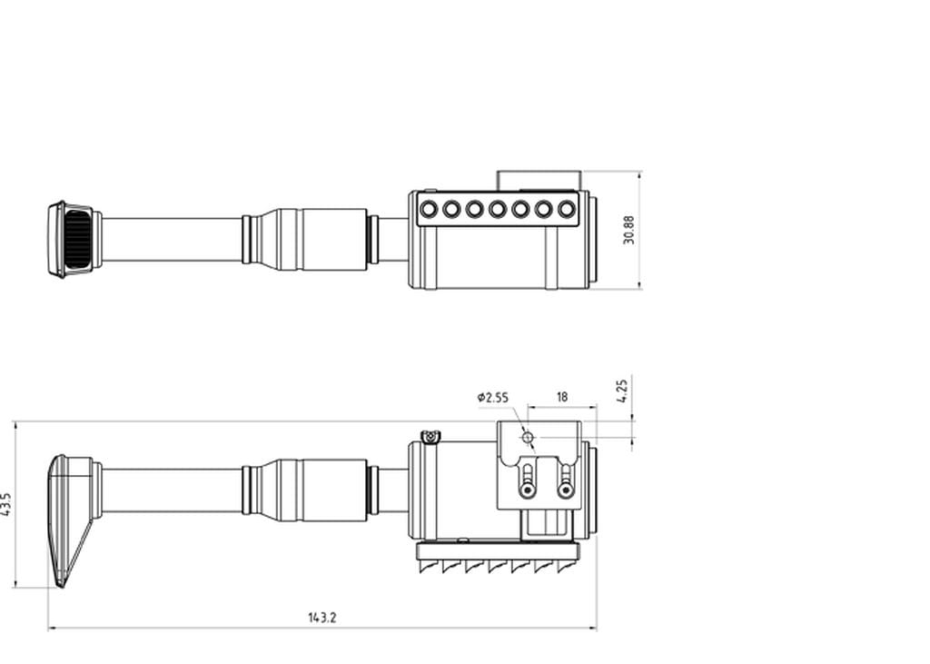 Lesu 1_14 US Luftfilter mit Rohr und Positions-LED 2Stueck - RC-Zubehoer