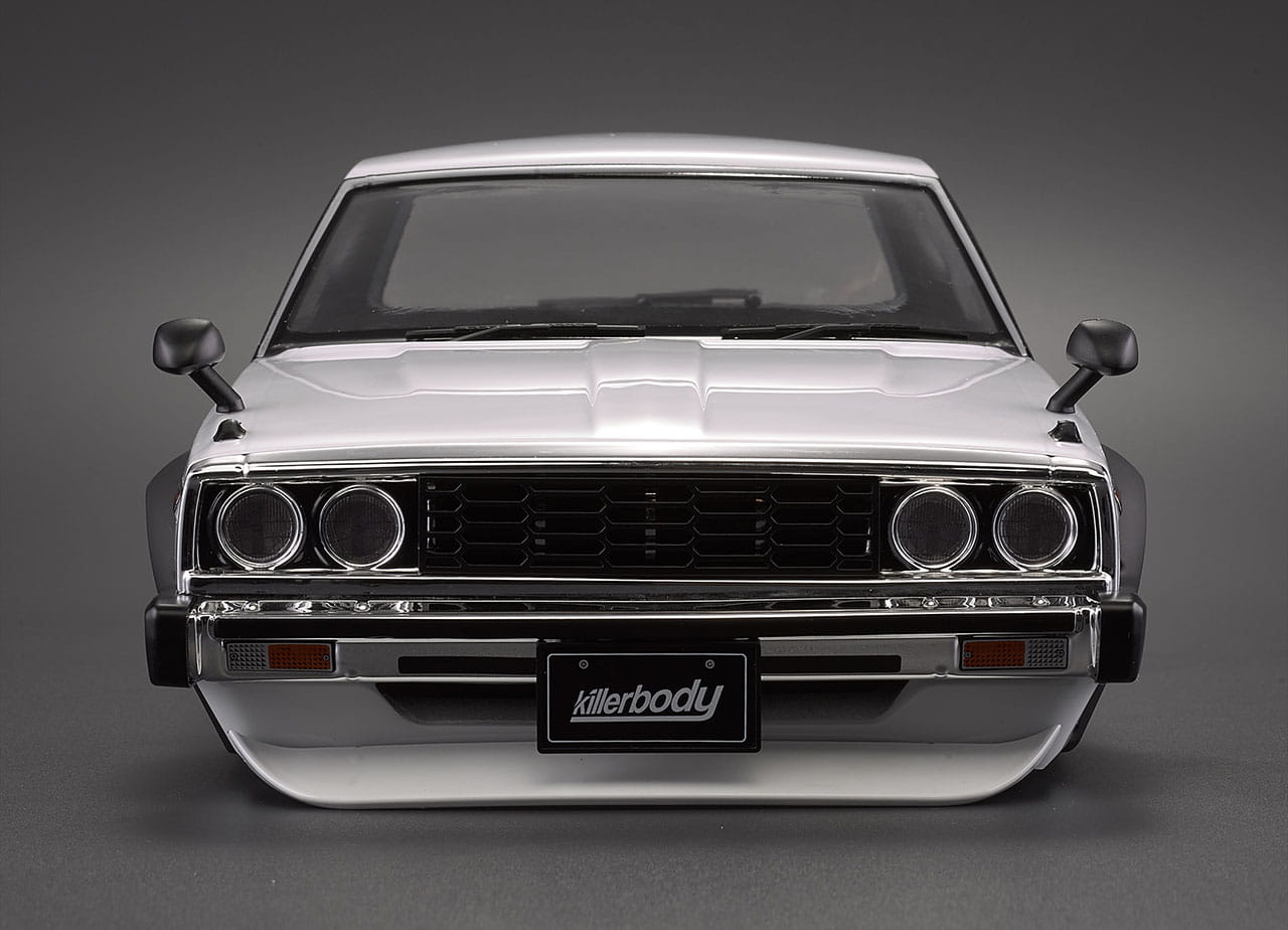 Killerbody Nissan Skyline Hardtop 2000 _1977_ Karosserie lackiert Weiss 195mm - RC-Zubehoer