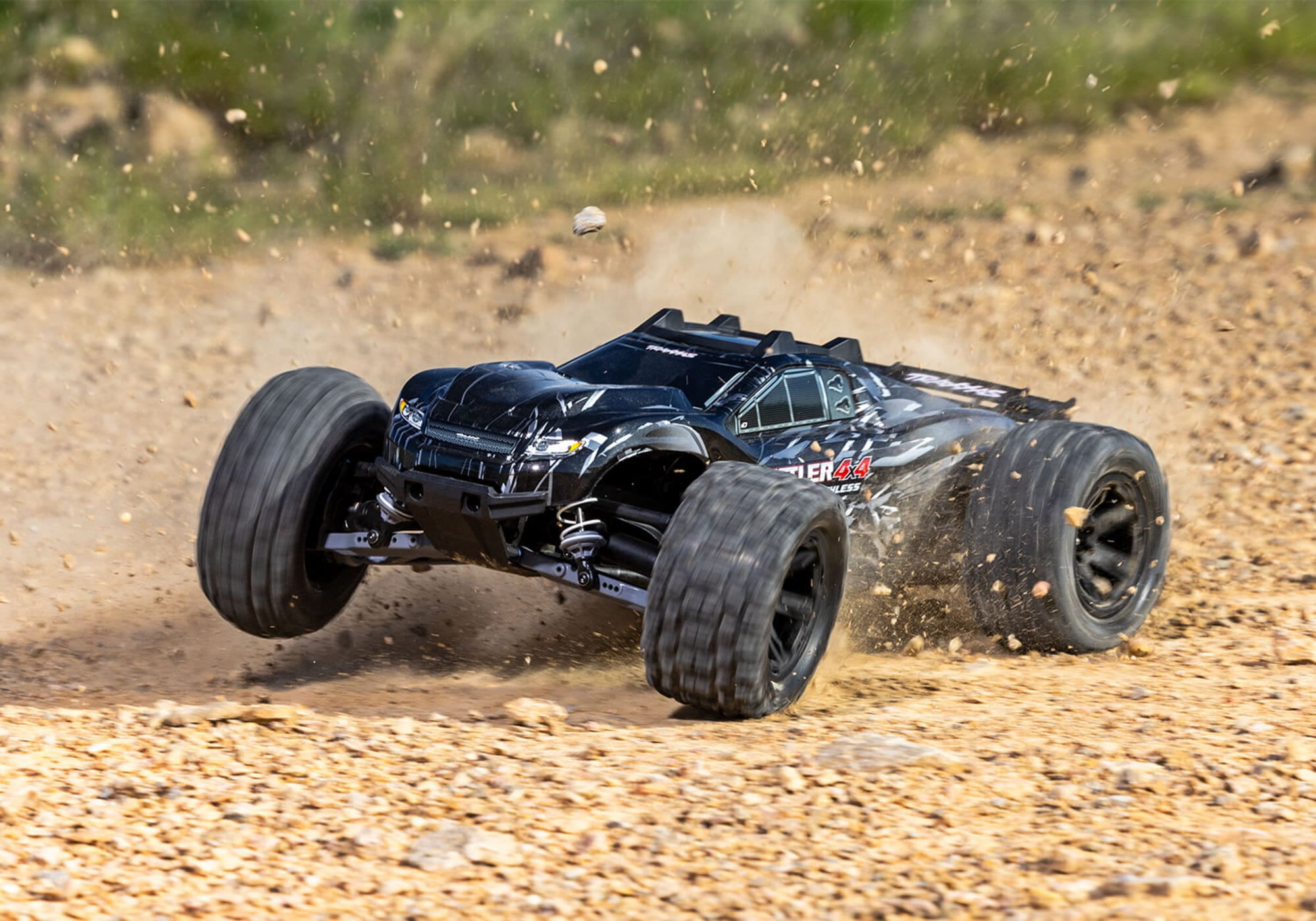 Traxxas Rustler 1_10 4X4 Brushless HD RTR Stadium Truck Schwarz