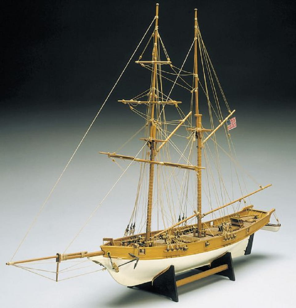 Baukasten Albatros 1_40 Schoner-Brigg Modell mit lasergeschnittenen Holzteilen