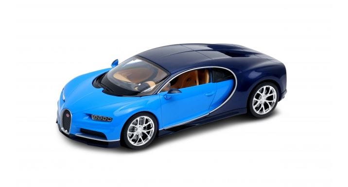 Welly Modellauto 1:24 Bugatti Chiron blau-schwarz
