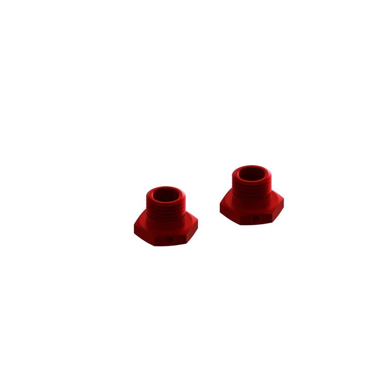 Arrma Aluminum Wheel Hex 17mm 14.6mm Thick Red _2_ - RC-Zubehoer