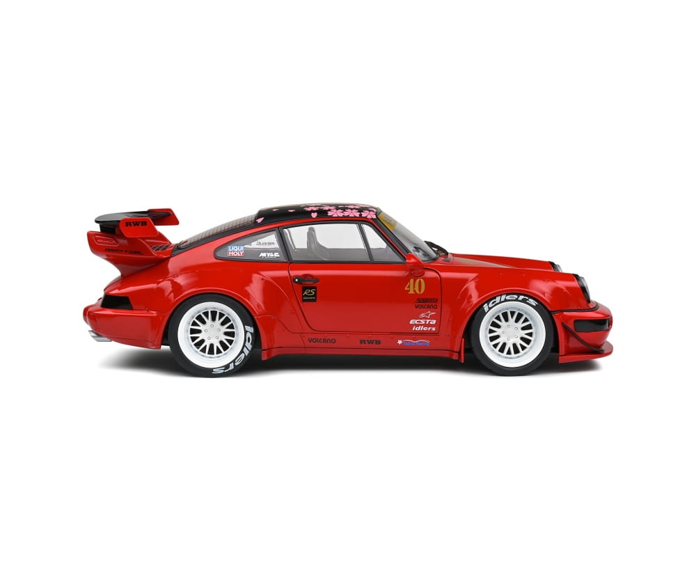 Solido RWB 964 Red Sakura Rot Standmodellauto im Massstab 1_18