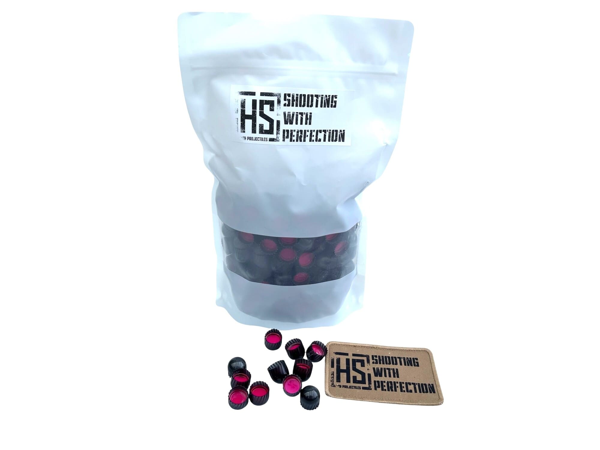 HS Projectiles Trainingsprojektile Paintball 50 Stueck Schwarz Pink MagFed