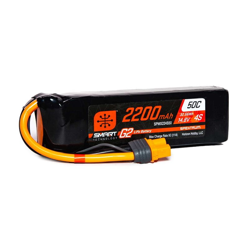 Spektrum Lipo Akku 2200mAh 4S 14,8V Smart G2 50C IC3 Spektrum Lipo Akku 2200mAh 4S 14,8V Smart G2 50C IC3
