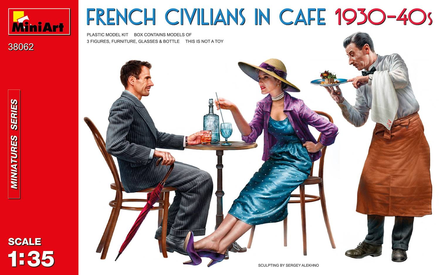 MiniArt 1_35 Figuren Franz Zivilisten im Cafe _3_ Plastik Modellbau - RC-Zubehoer